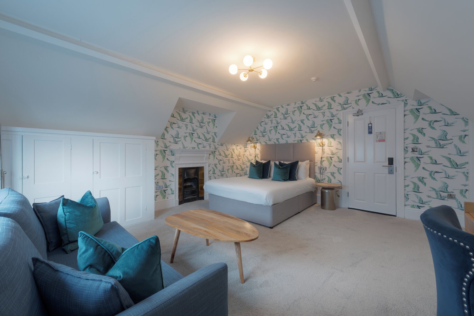 family room for 4 | 1 bedroom, premium bedding, individually decorated