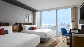 Sábanas de algodón egipcio, ropa de cama de alta calidad y minibar