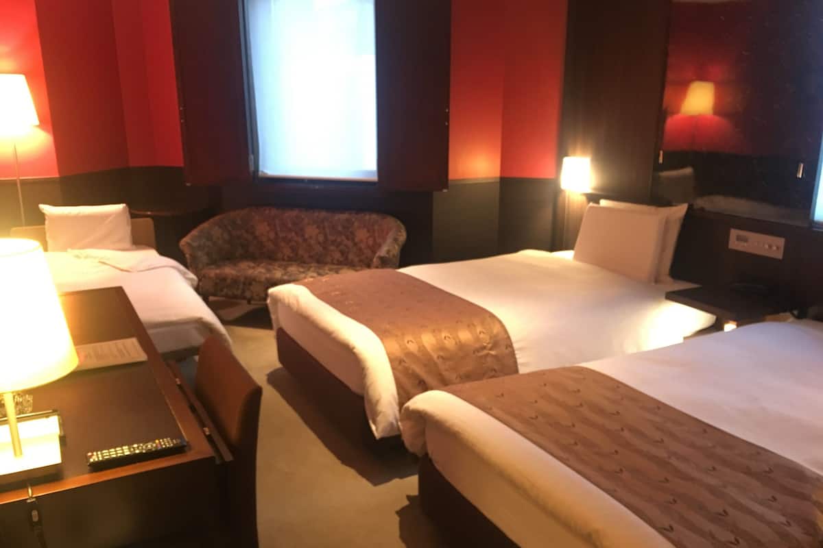 Desk, blackout curtains, iron/ironing board, free WiFi