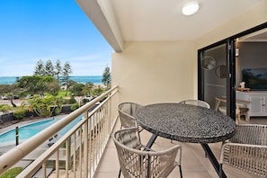 Superior 2 Bedroom Apartment (1 Bathroom) - Partial Ocean View | View from room - Joanne Apartments (Caloundra)
