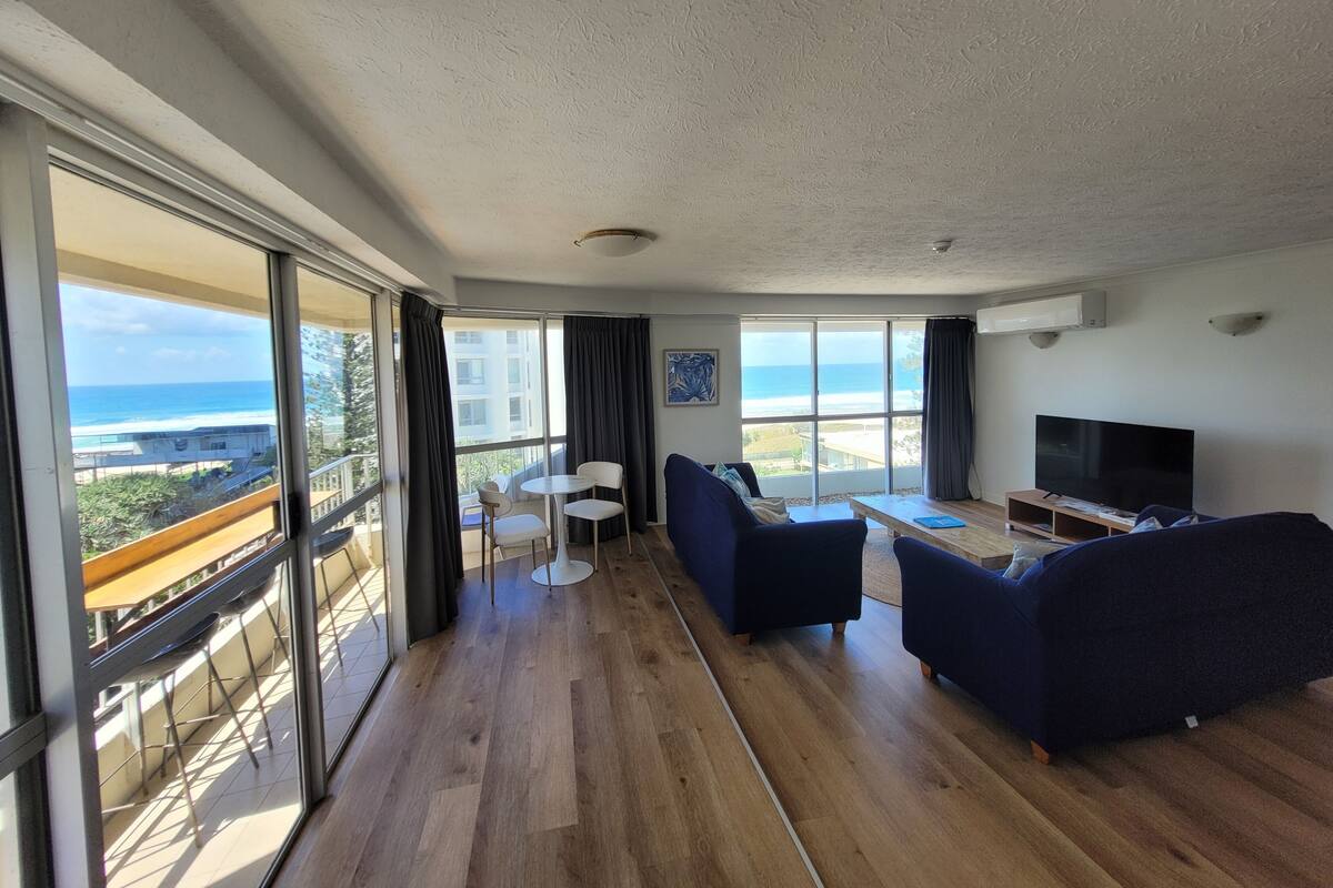 2 Bedroom Apartment (Ocean View, Unit 19) | Living area | 55-inch Smart TV with digital channels, TV, Netflix