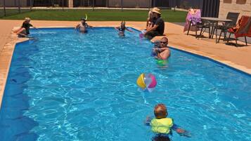 2 outdoor pools, open 7:00 AM to 6:00 PM, pool loungers