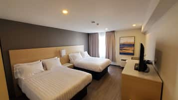 Comfort Room, 1 Double Bed and 1 Twin Bed | 1 bedroom, desk, blackout drapes, iron/ironing board
