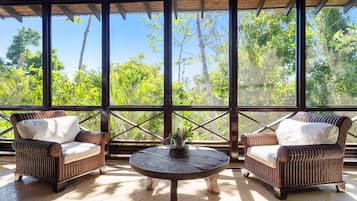 Tree House Luxe, 1 trÚs grand lit, vue vallée | Salle de séjour