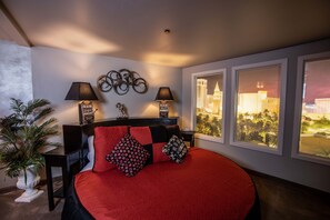 Room (Vegas Nights) | Premium bedding, individually decorated, individually furnished