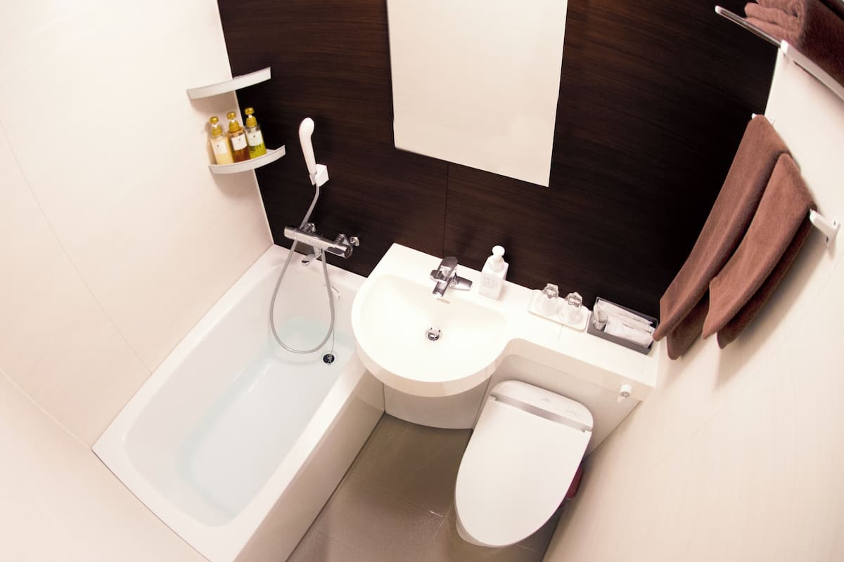 Duschwanne, Komfortbadewanne, kostenlose Toilettenartikel, Haartrockner