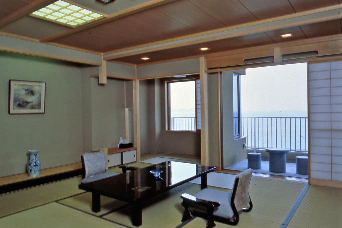 japanese style room for 6 people with sea view open-air bath | down duvets, in-room safe, free wifi