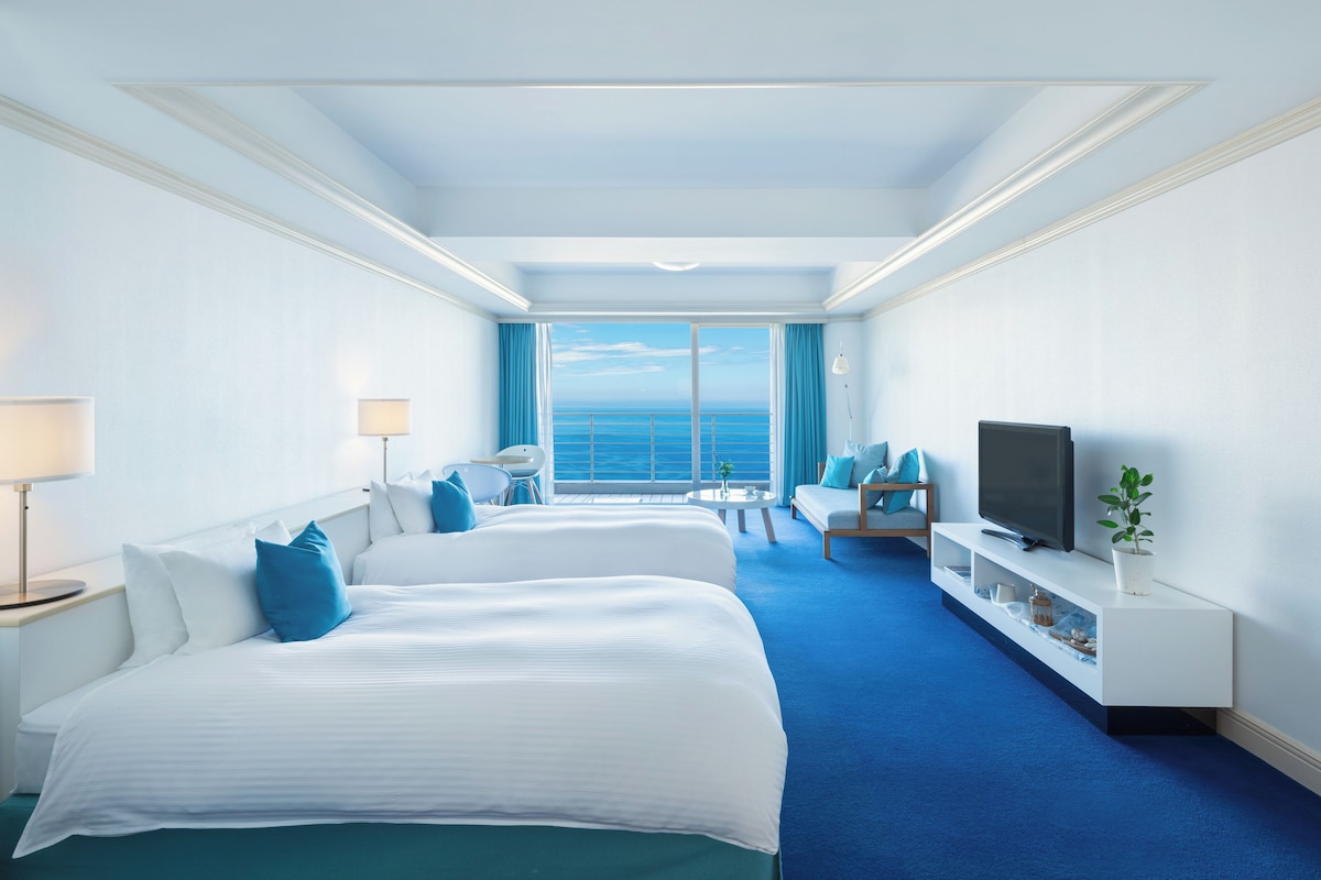 Deluxe Japanese-western Room, Nightlife View, Ocean View, Non-smoking, Hotel A Building, View Bath