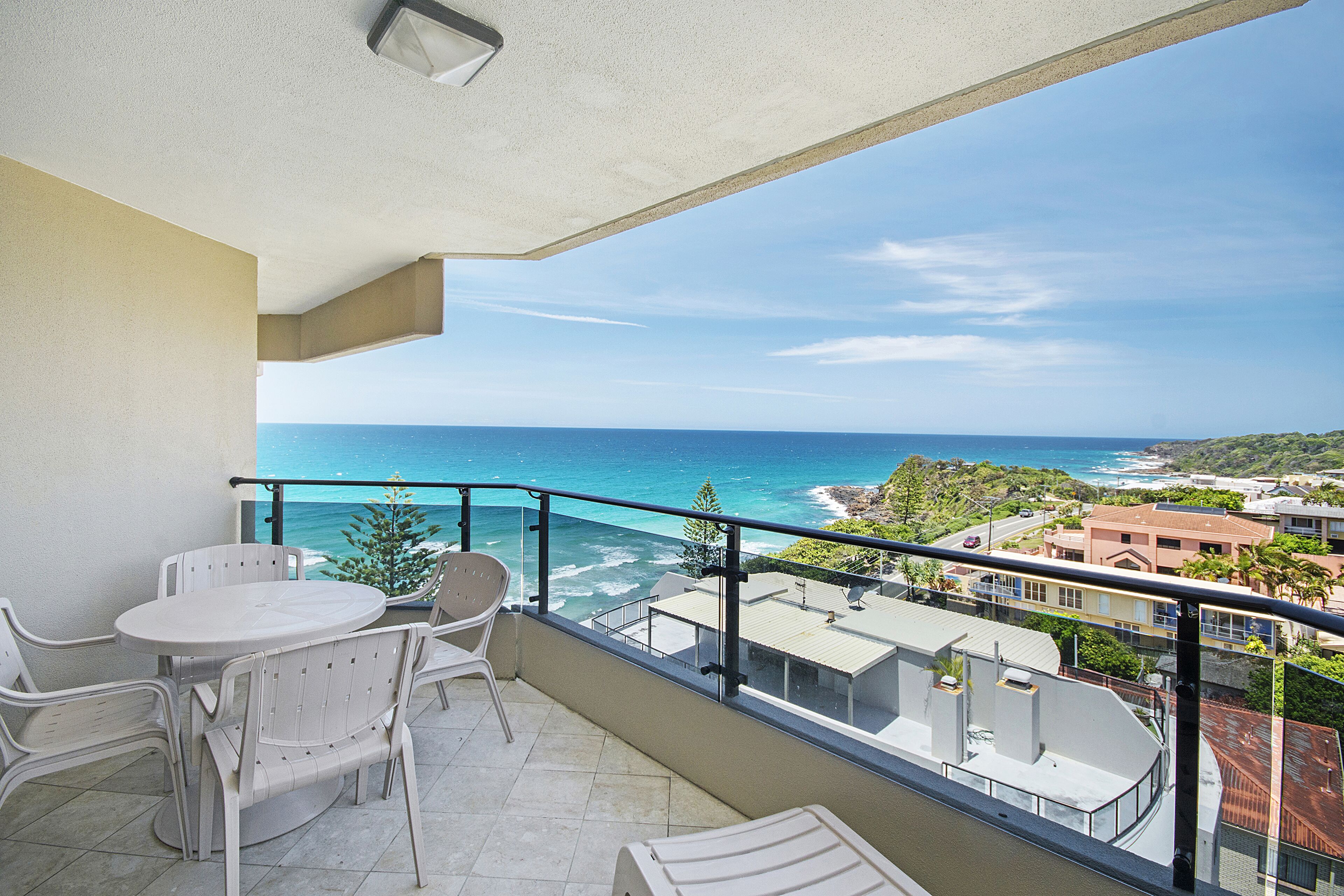 3 bedroom high floor partial ocean view | terrace/patio