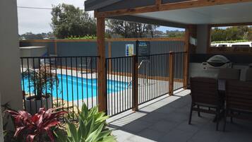 Outdoor pool, a heated pool
