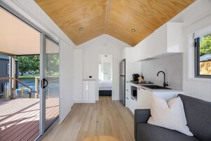 Tiny Home - Sleeps 2 | Living area | 26-inch LCD TV with digital channels, TV