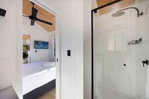 Tiny Home - Sleeps 2 | Bathroom | Shower, hair dryer, towels, soap