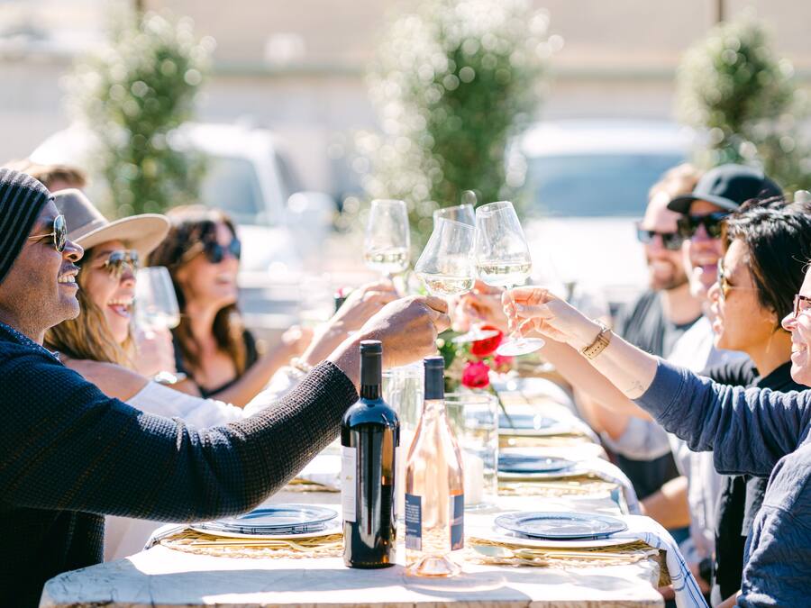 Área externa para banquete