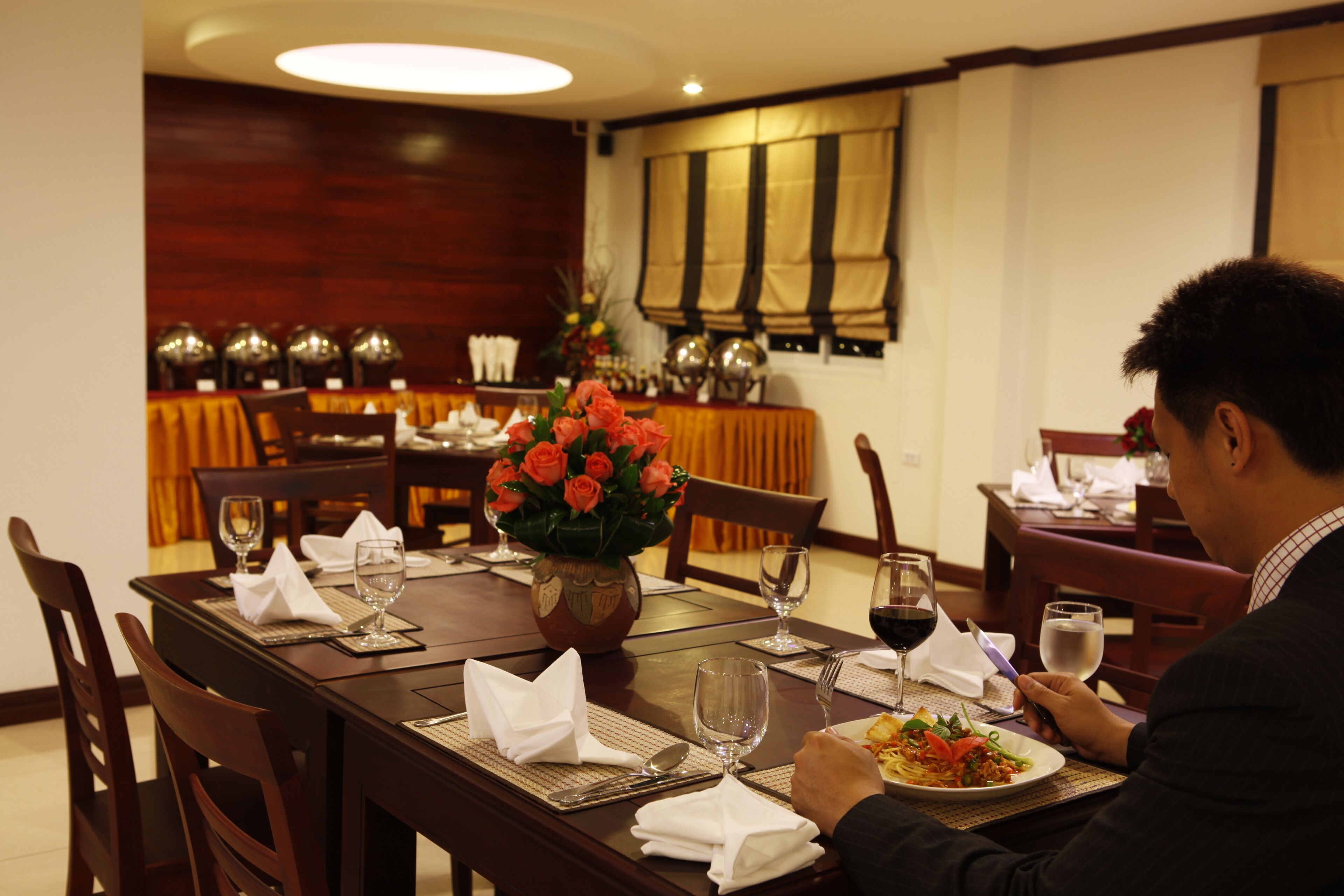 Breakfast, lunch, dinner served; Asian cuisine 