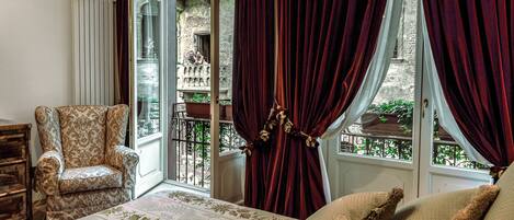 Suite (Lavinia, view on Juliet's Balcony) | Egyptian cotton sheets, premium bedding, down comforters