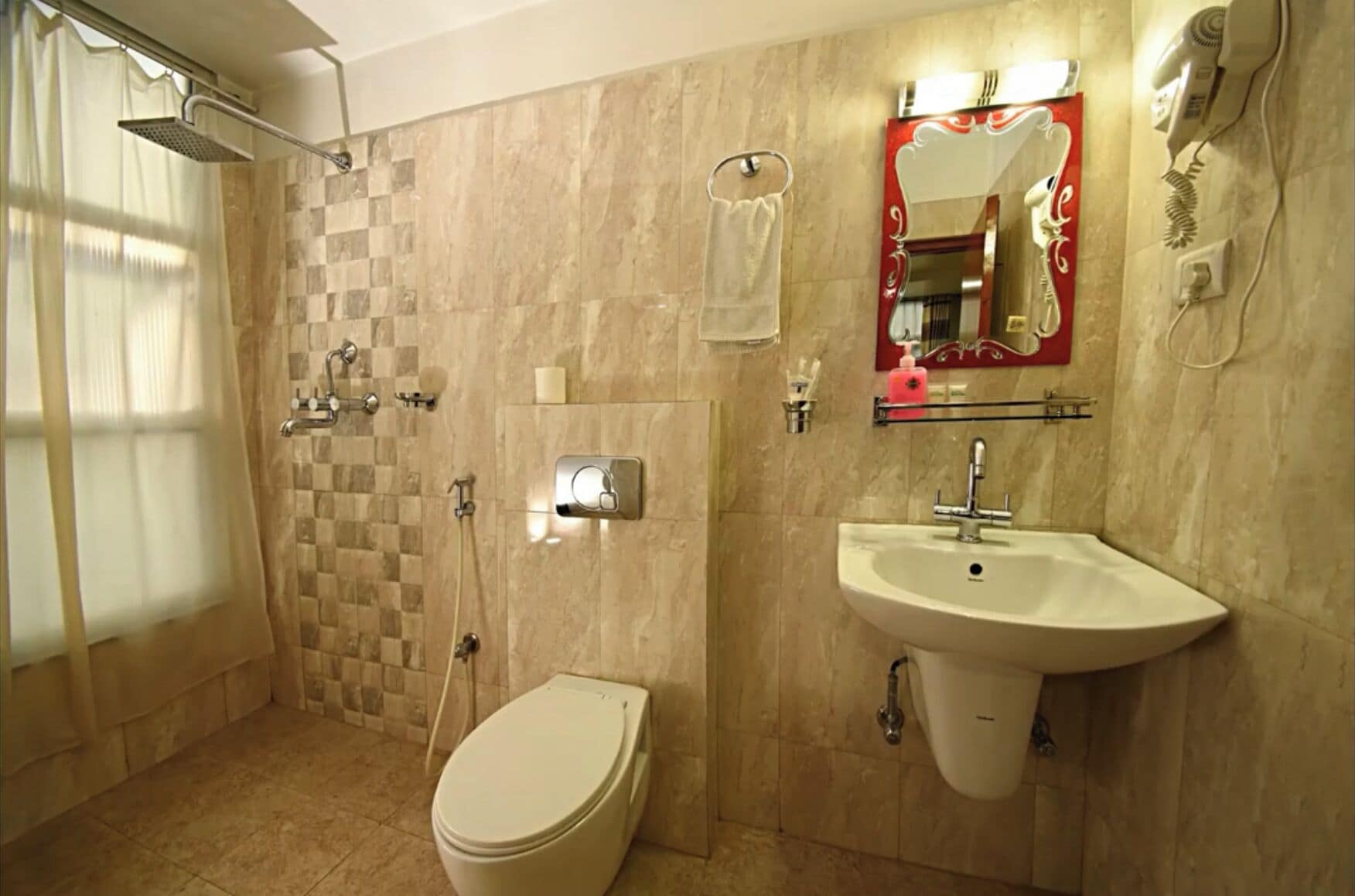 twin room, 2 single beds, non smoking | bathroom | shower, free toiletries, hair dryer, slippers