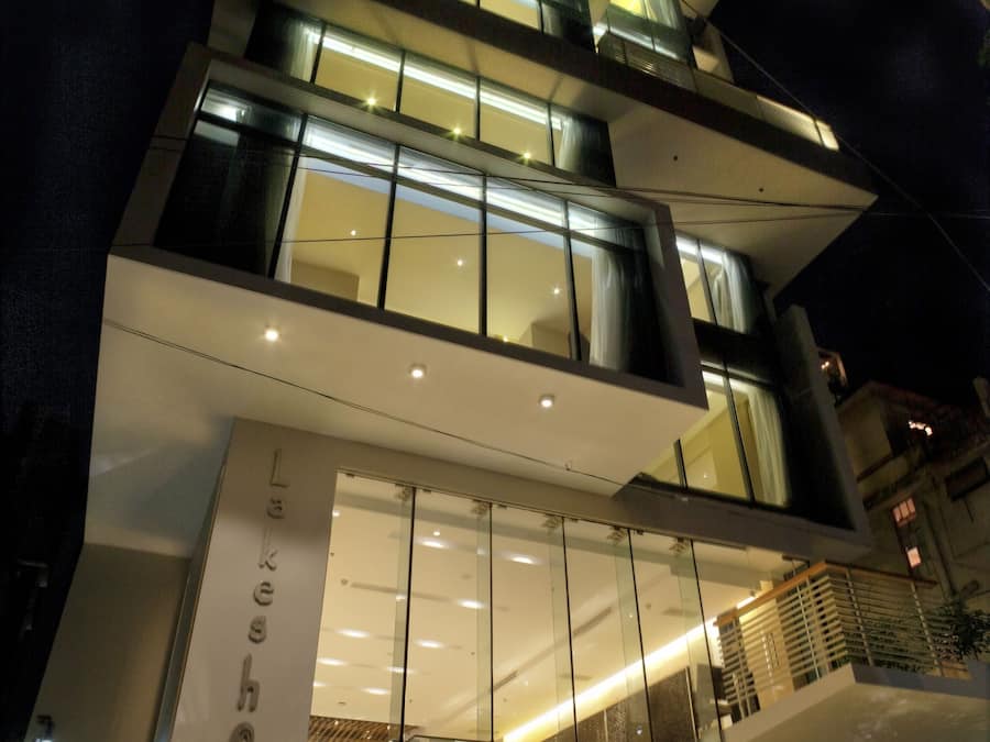 Front of property – evening/night