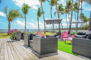 Villa, 4 Bedrooms, Beachfront | Terrace/patio
