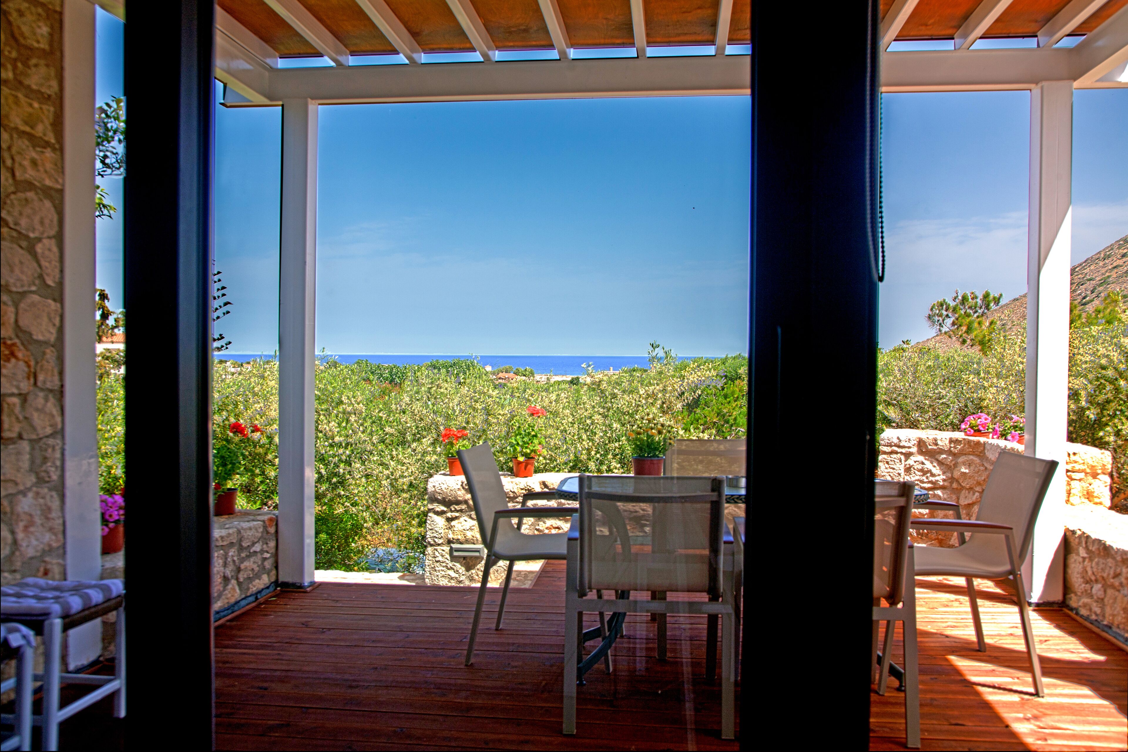 Appartement Familial, 2 chambres, vue mer (Fouli) | Terrasse/Patio