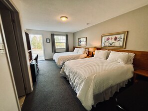 Standard Room, 2 Queen Beds | Desk, iron/ironing board, free WiFi, bed sheets