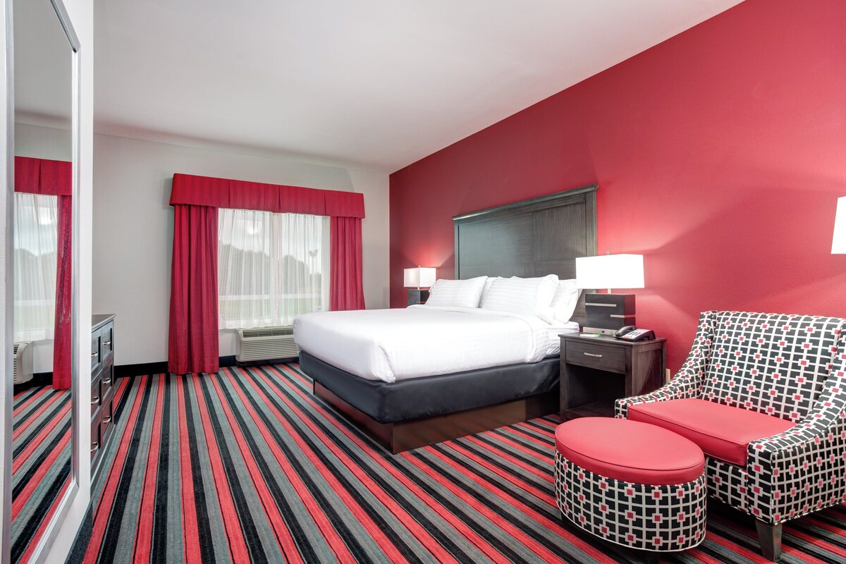 Suite, 1 King Bed with Sofa bed | Hypo-allergenic bedding available, desk, laptop workspace