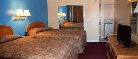 Standard Room, 2 Double Beds, Non Smoking | Rollaway beds, free WiFi, bed sheets