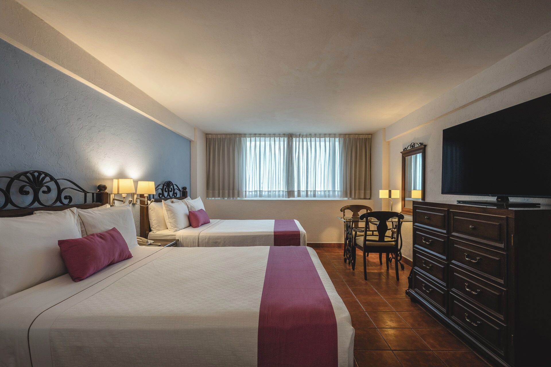 Superior Room, 2 Double Beds | Premium bedding, in-room safe, desk, iron/ironing board