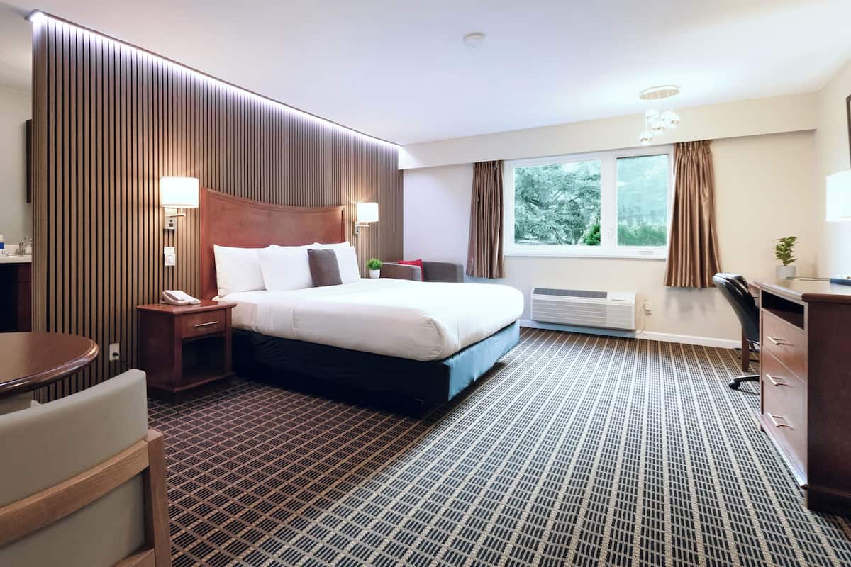 Standard Room, 1 King Bed, Kitchenette | Premium bedding, desk, iron/ironing board, bed sheets