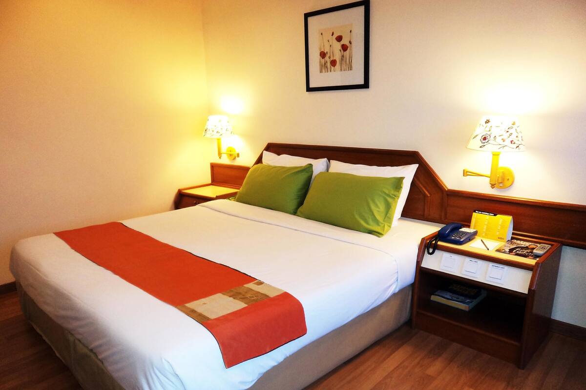 Habitación Deluxe, 1 cama de matrimonio grande | Minibar, caja fuerte, escritorio y tabla de planchar con plancha