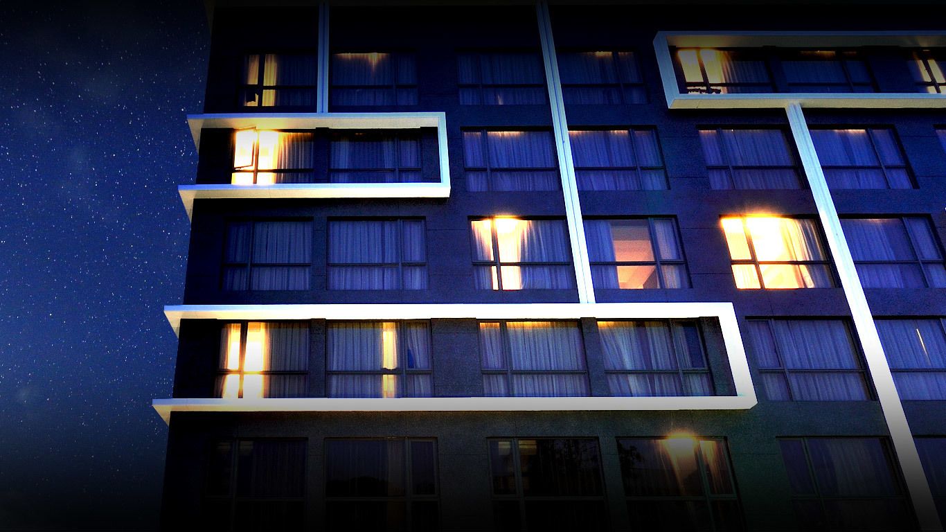 front of property – evening/night