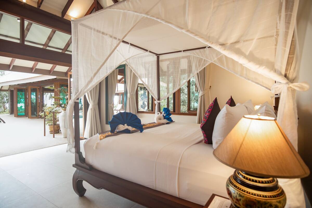 Villa Prestige, 3 chambres, piscine privée, vue sur la mer | Minibar, coffre-fort, décor unique, ameublement unique