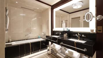 Premier Junior Suite | Bathroom | Rainfall showerhead, designer toiletries, hair dryer, bathrobes