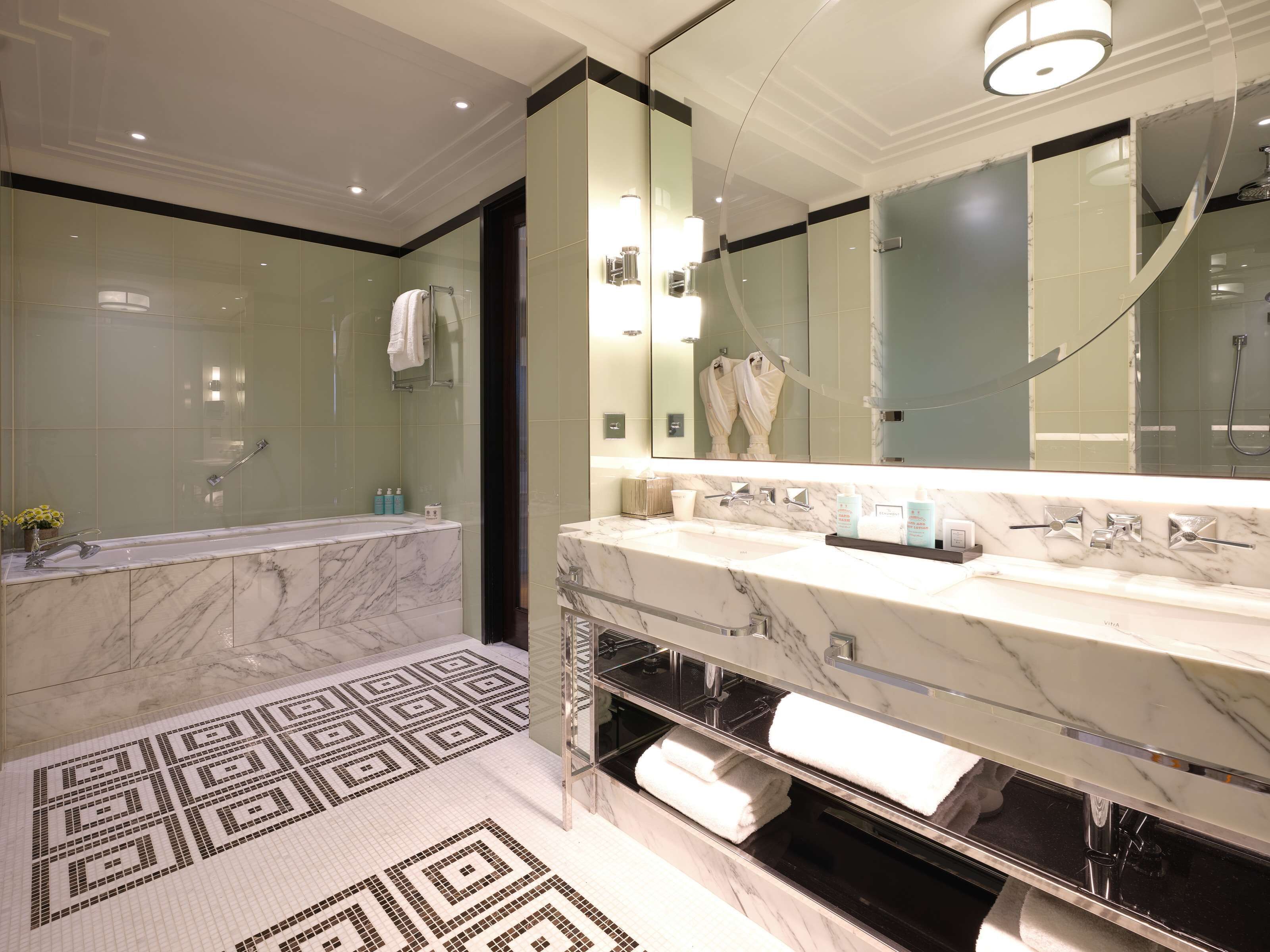 Premier Junior Suite | Bathroom | Rainfall showerhead, designer toiletries, hair dryer, bathrobes