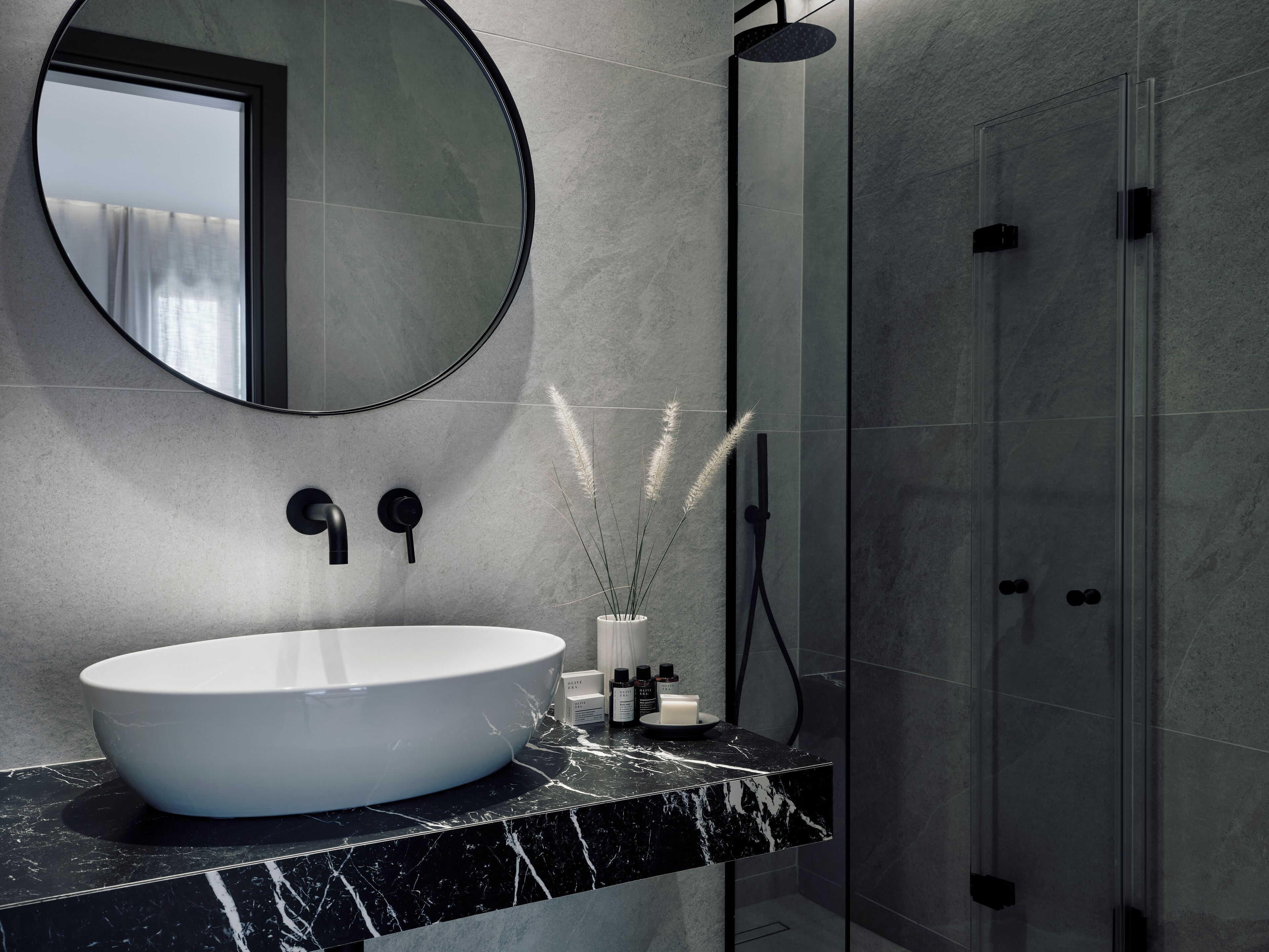 double room, sea view | bathroom | shower, free toiletries, hair dryer, towels