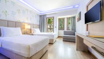 Ropa de cama de alta calidad y minibar