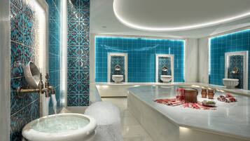 Sauna seca, banho turco/hammam, 3 salas de tratamento