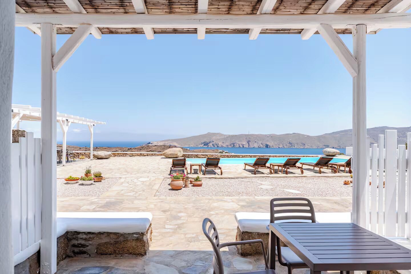 Superior studio, uitzicht op zee | Terras