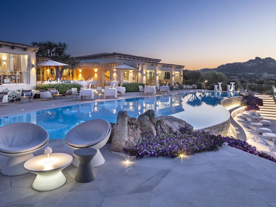 Breakfast, lunch, dinner served; Mediterranean cuisine, pool views