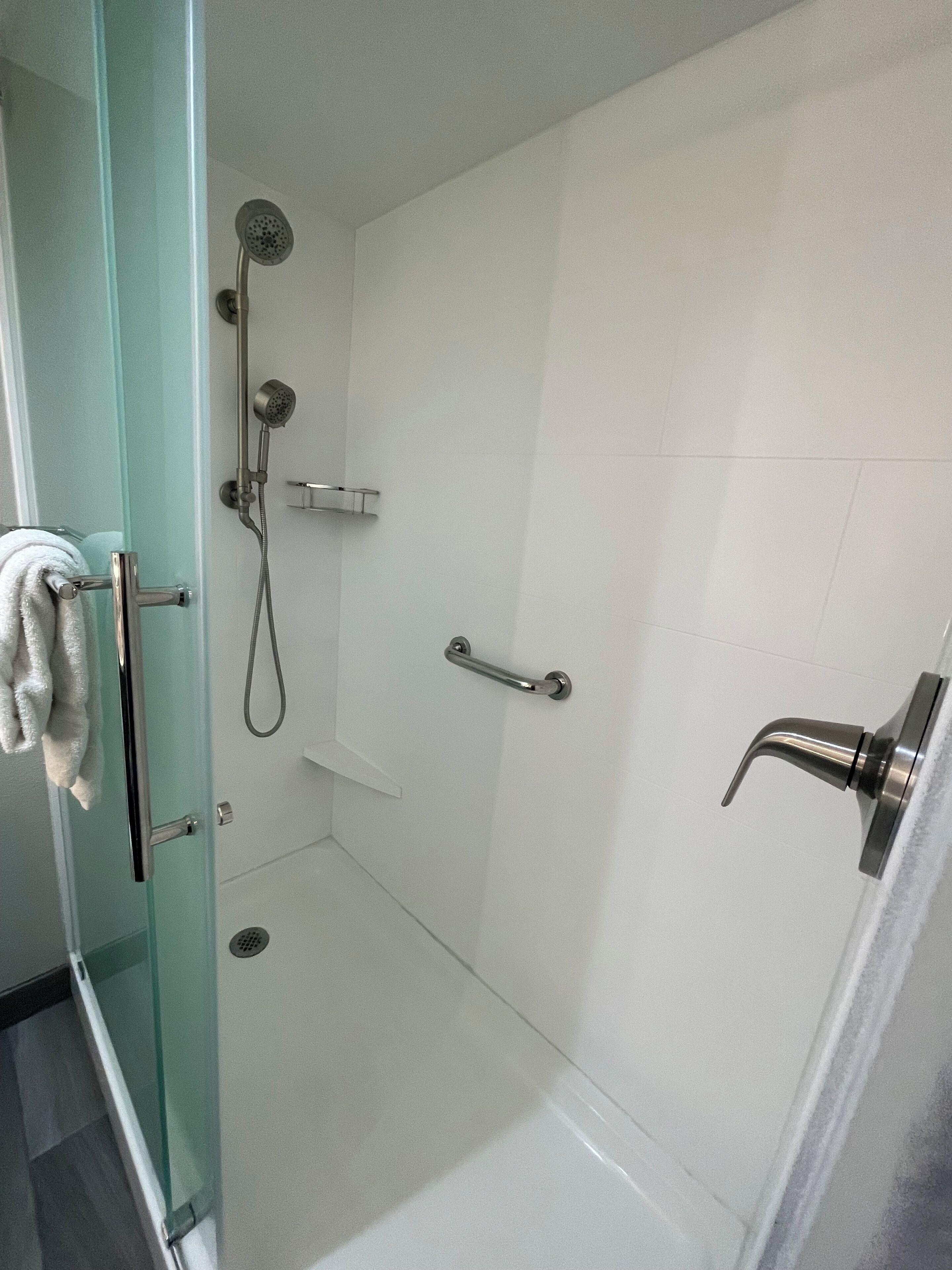 free toiletries, hair dryer, towels, soap