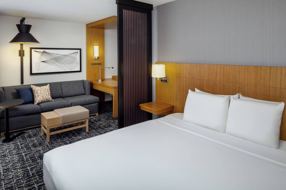 premium room, 1 king bed | desk, laptop workspace, blackout curtains, soundproofing