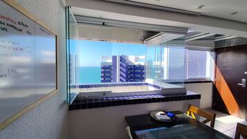 Grand Apartment, 3 Bedrooms, Sea View | Living area | LED TV