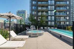 Outdoor pool, a heated pool