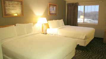 Standard Room, 2 Queen Beds, Refrigerator | Desk, blackout curtains, iron/ironing board, cots/infant beds