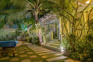 Indoor pool, outdoor pool, pool loungers