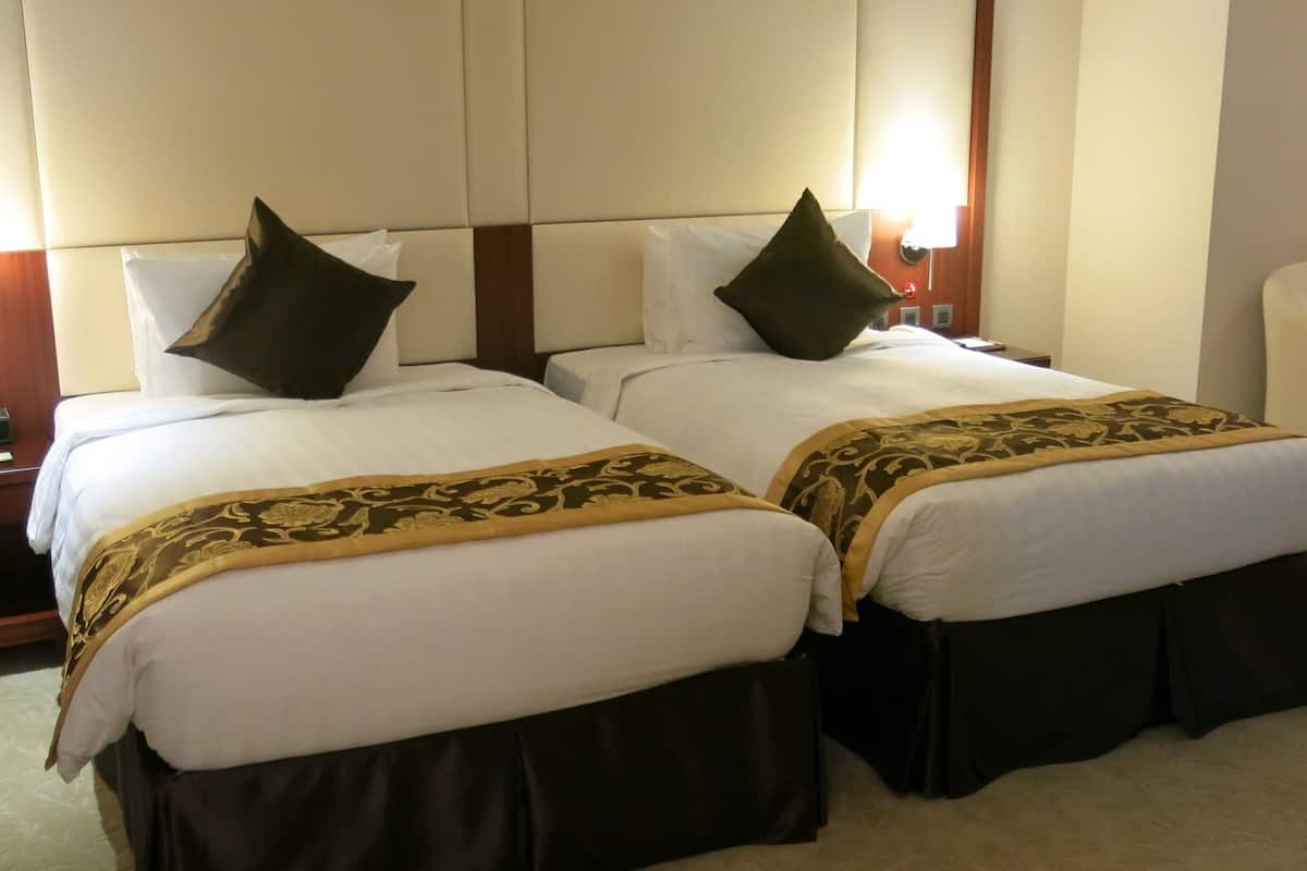 Premium bedding, down duvets, in-room safe, desk