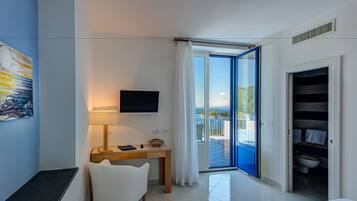 Premium-Zimmer, 1 King-Bett, Whirlpool, Meerblick
