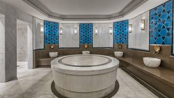 Een sauna, een Turks bad/hammam