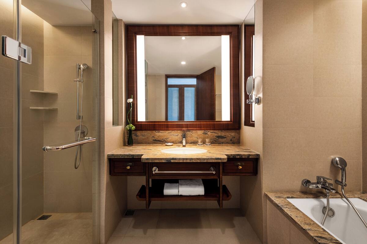 free toiletries, hair dryer, bathrobes, slippers