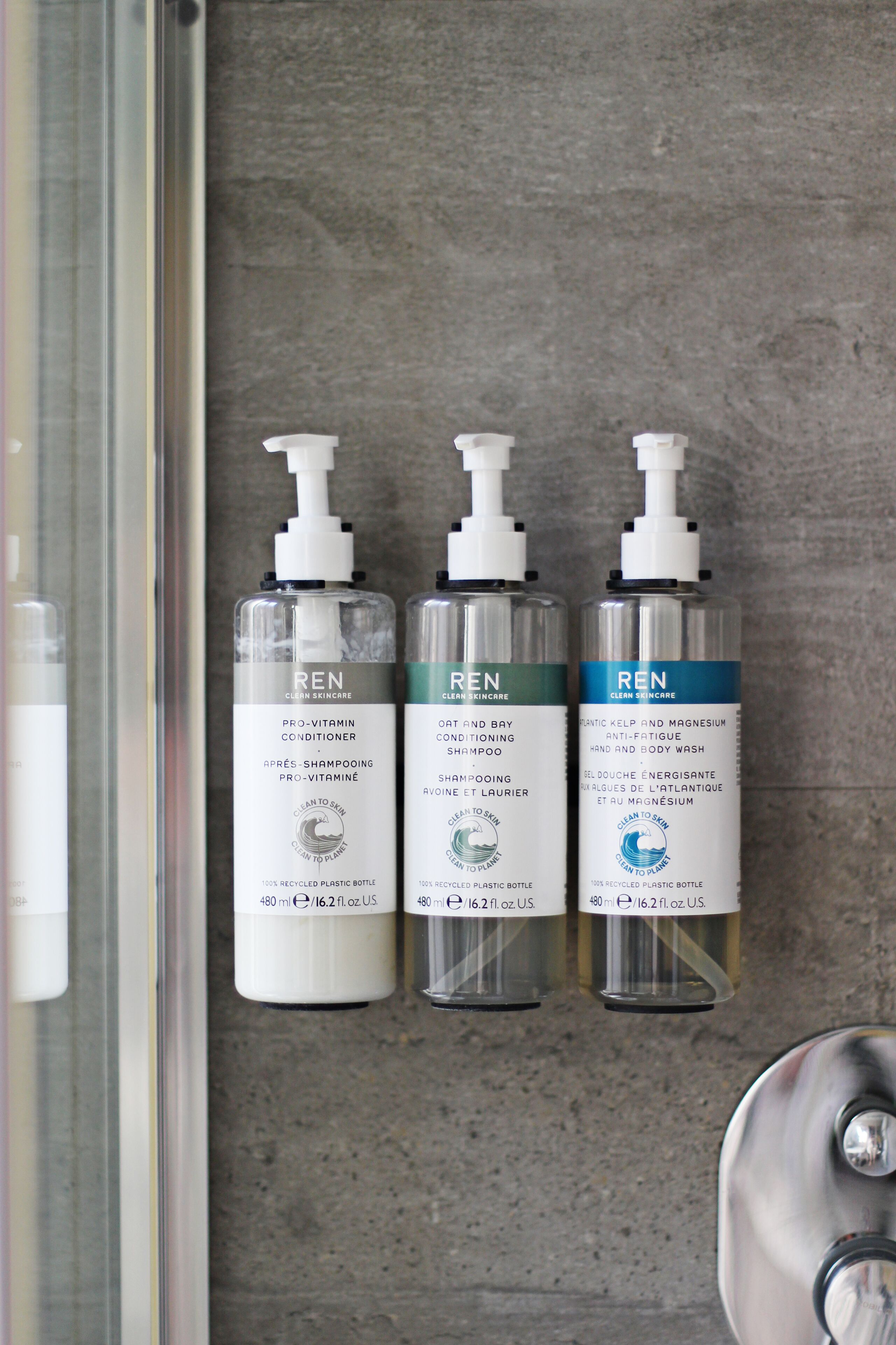 standard room | bathroom | shower, rainfall showerhead, designer toiletries, hair dryer