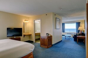 Deluxe Suite, 1 Bedroom, Balcony, Ocean View | Living area | TV - Hampton House Hotel (Hampton)
